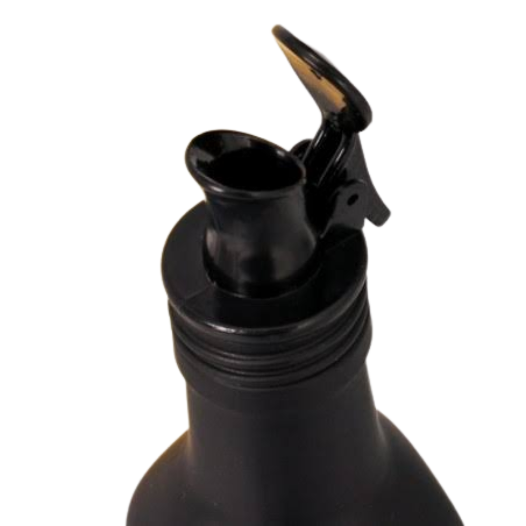 Porta Vinagre Azeite Galheteiro 2 Núcleos Vidro Decorado c/ Bico 500ML (GT004)