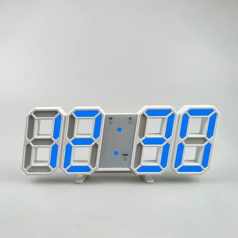 3D LED Digital Despertador, Relógio de parede, Hora, Dados, Temperatura, Casa,