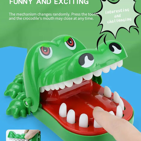 Crocodilo dentes brinquedos para crianças, jacaré mordendo dedo, jogos de dent