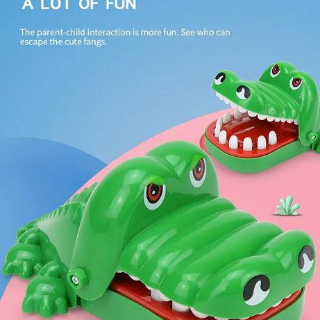 Crocodilo dentes brinquedos para crianças, jacaré mordendo dedo, jogos de dent