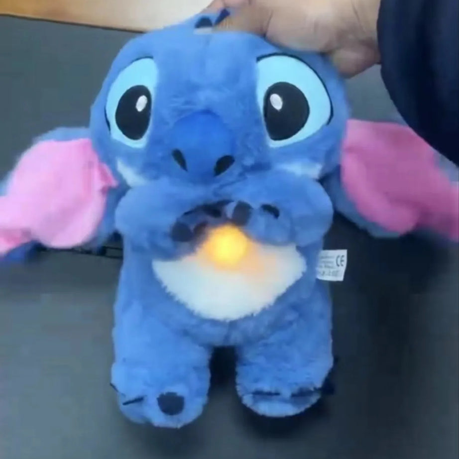Stitch Baby Sleeping Companion Toy, Calmante Brinquedo De Pelúcia Musical com A