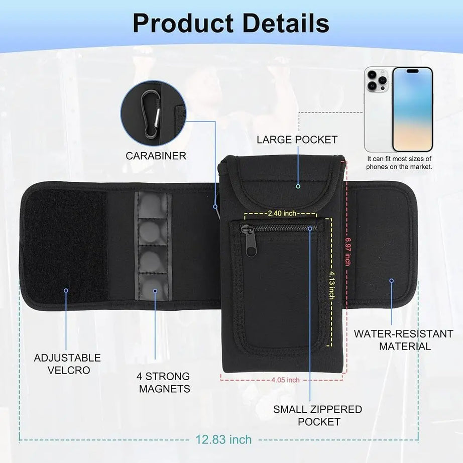 Manga magnética de garrafa de água Bolsos de garrafa de acessórios de ginást