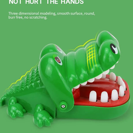 Crocodilo dentes brinquedos para crianças, jacaré mordendo dedo, jogos de dent
