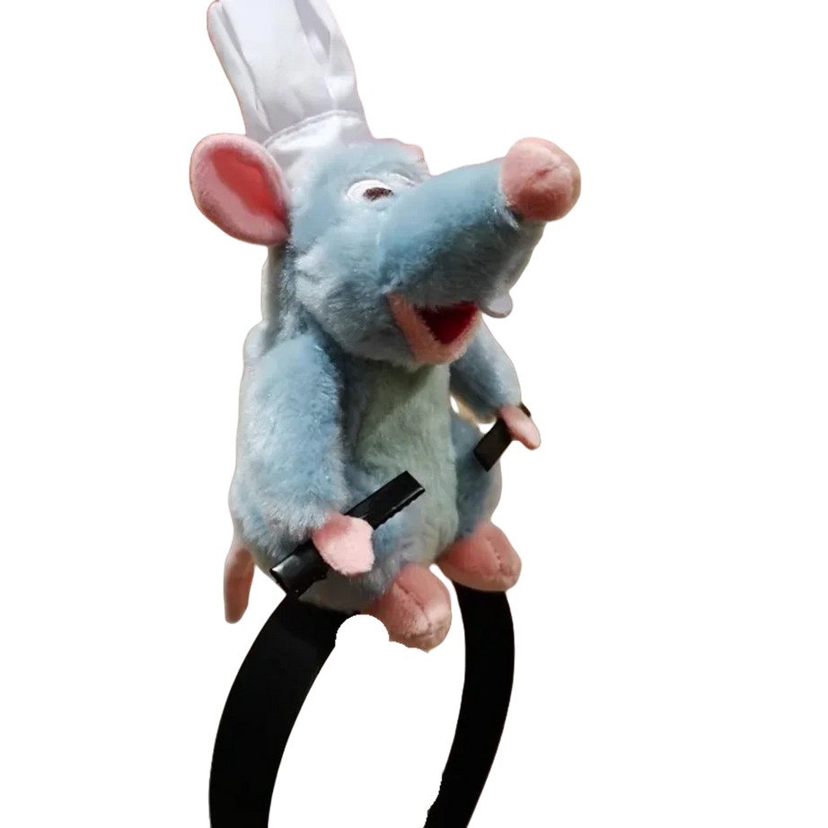 Disney-Ratatouille Desenhos Animados Boneca De Pelúcia Hairband, Francês De ab