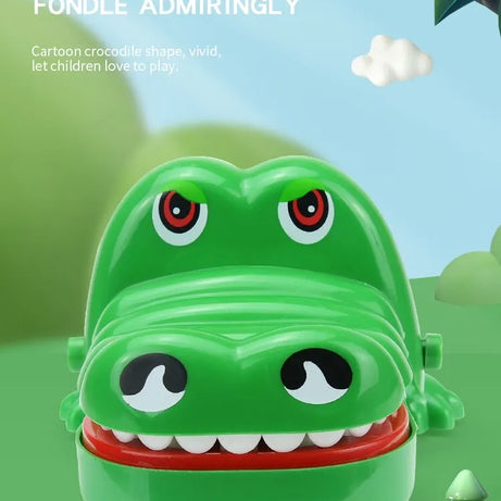 Crocodilo dentes brinquedos para crianças, jacaré mordendo dedo, jogos de dent