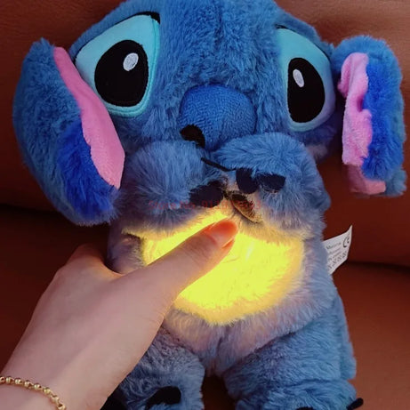 Stitch Baby Sleeping Companion Toy, Calmante Brinquedo De Pelúcia Musical com A
