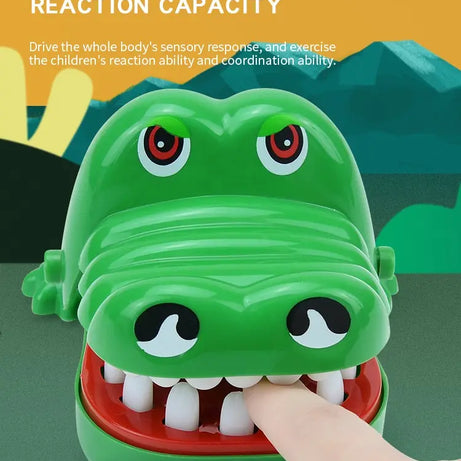Crocodilo dentes brinquedos para crianças, jacaré mordendo dedo, jogos de dent