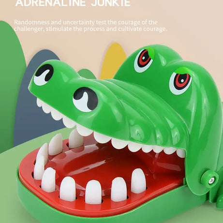 Crocodilo dentes brinquedos para crianças, jacaré mordendo dedo, jogos de dent