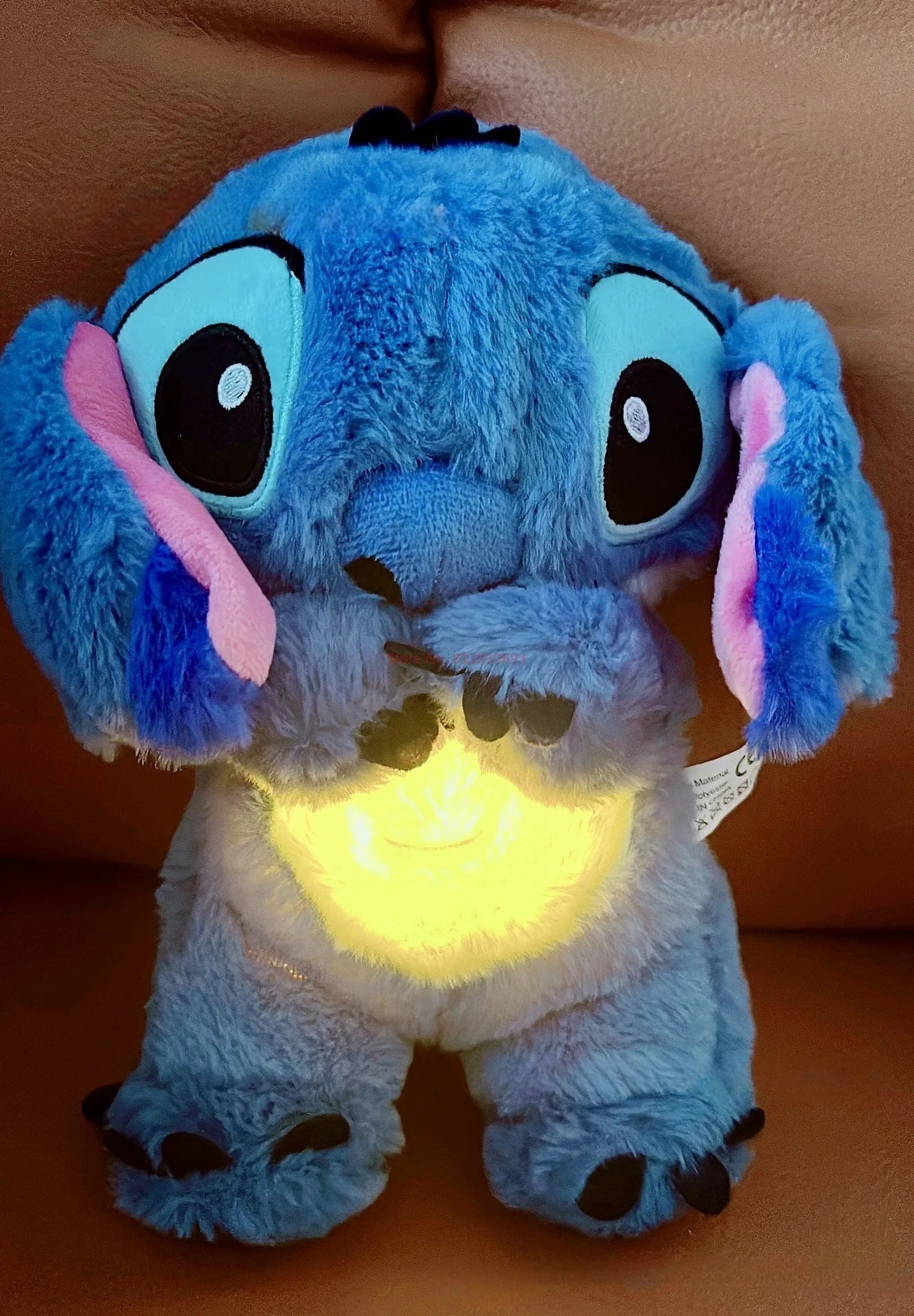 Stitch Baby Sleeping Companion Toy, Calmante Brinquedo De Pelúcia Musical com A
