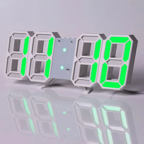 3D LED Digital Despertador, Relógio de parede, Hora, Dados, Temperatura, Casa,