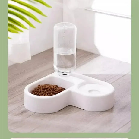 Tigela de comida dupla com alimentação Pet, adequada para gatos e cães pequen