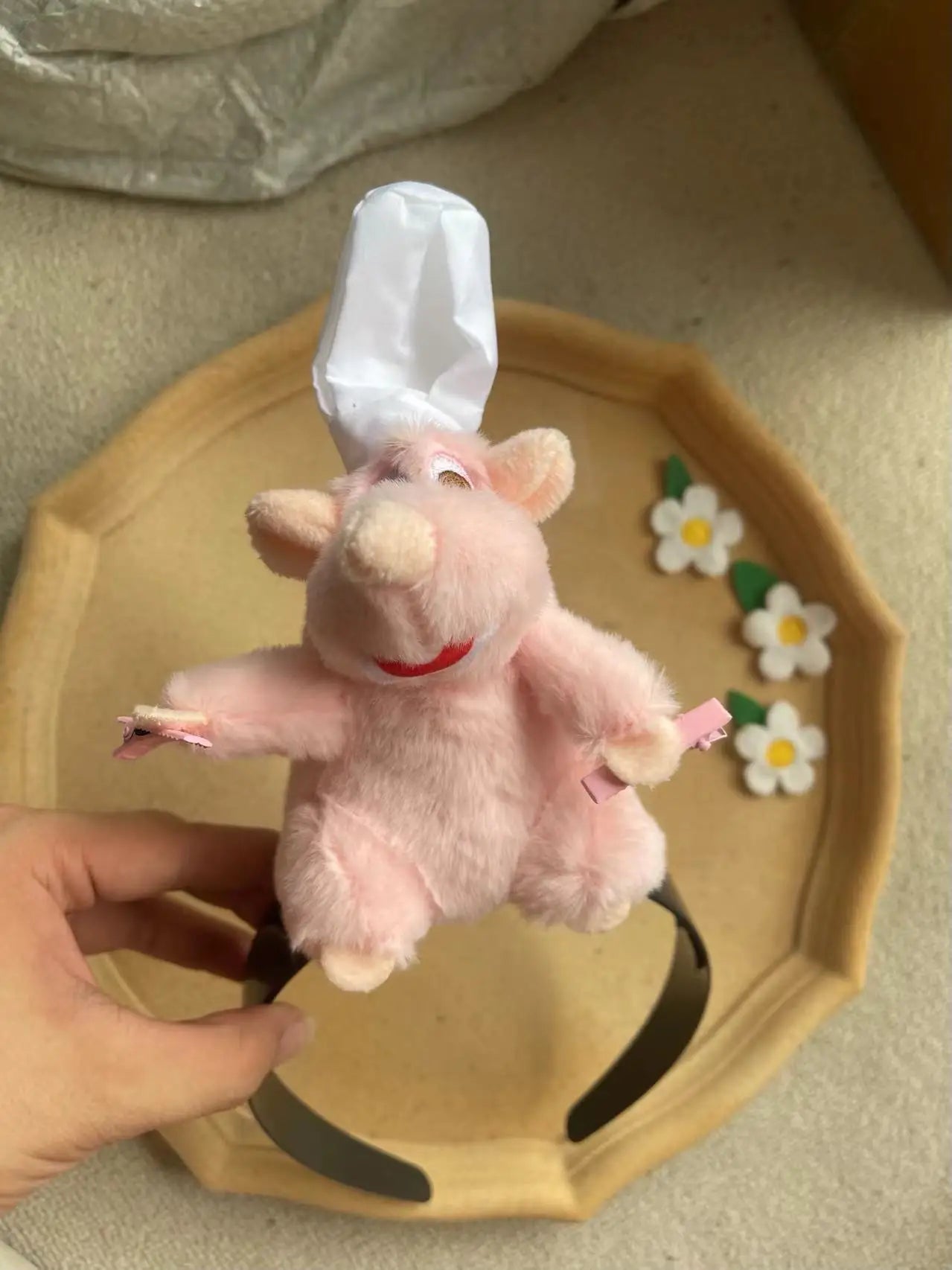 Disney-Ratatouille Desenhos Animados Boneca De Pelúcia Hairband, Francês De ab