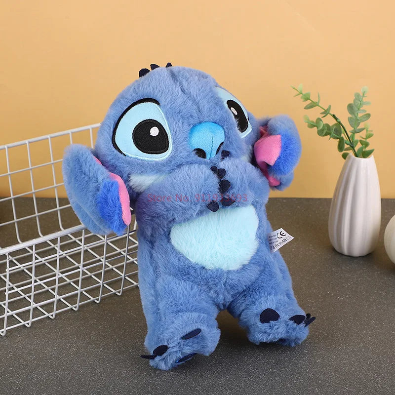 Stitch Baby Sleeping Companion Toy, Calmante Brinquedo De Pelúcia Musical com A