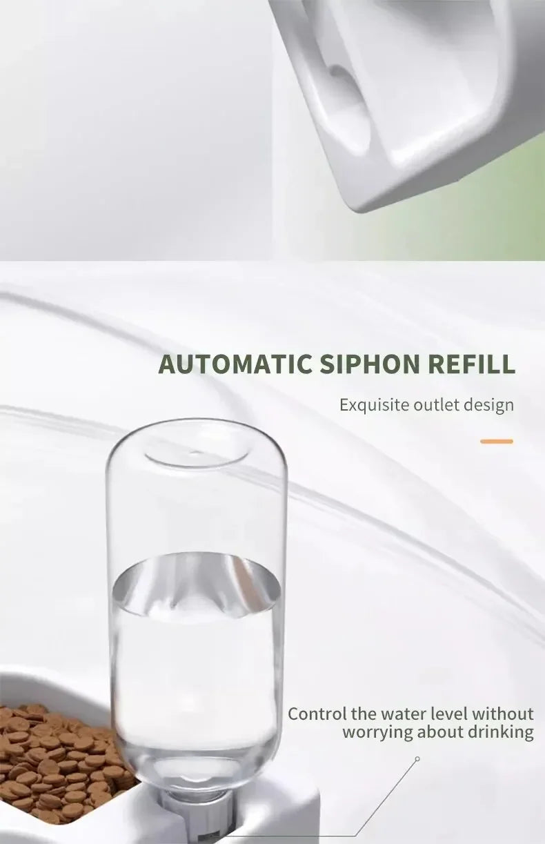 Tigela de comida dupla com alimentação Pet, adequada para gatos e cães pequen