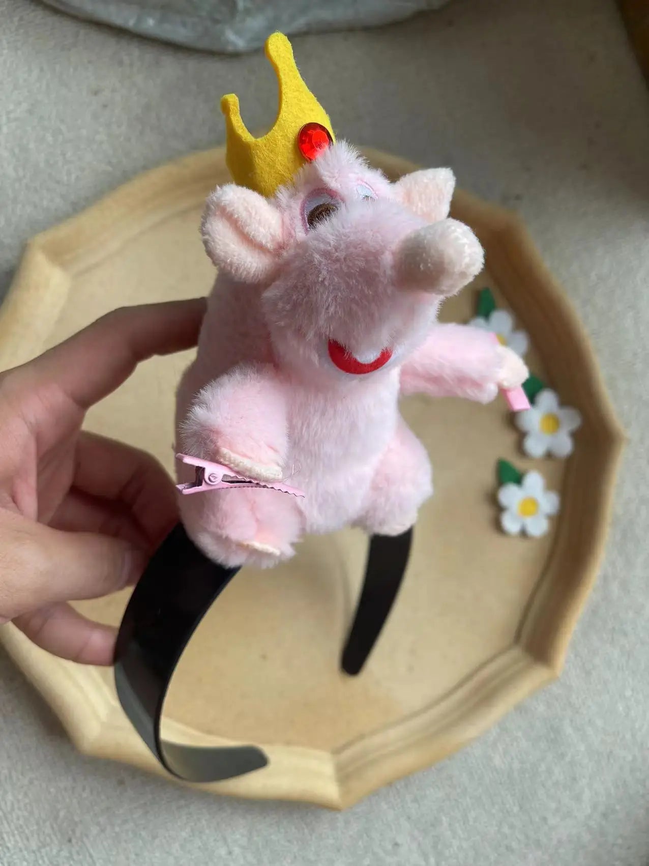 Disney-Ratatouille Desenhos Animados Boneca De Pelúcia Hairband, Francês De ab