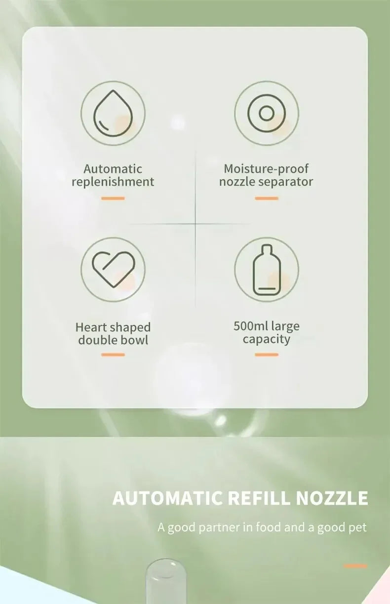 Tigela de comida dupla com alimentação Pet, adequada para gatos e cães pequen