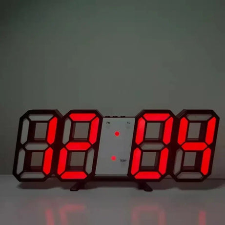 3D LED Digital Despertador, Relógio de parede, Hora, Dados, Temperatura, Casa,