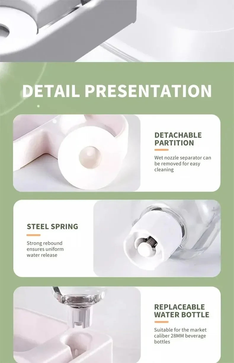 Tigela de comida dupla com alimentação Pet, adequada para gatos e cães pequen