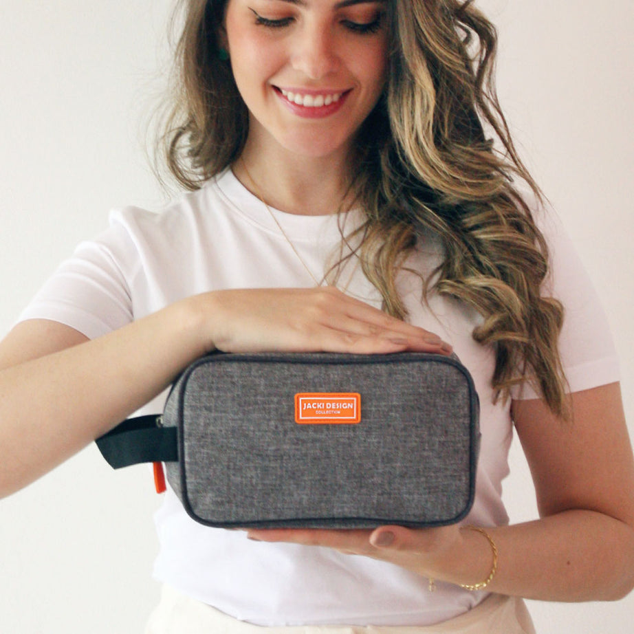 Necessaire com Alça Lateral - Vibe - Cinza (AHL24920-CZ)