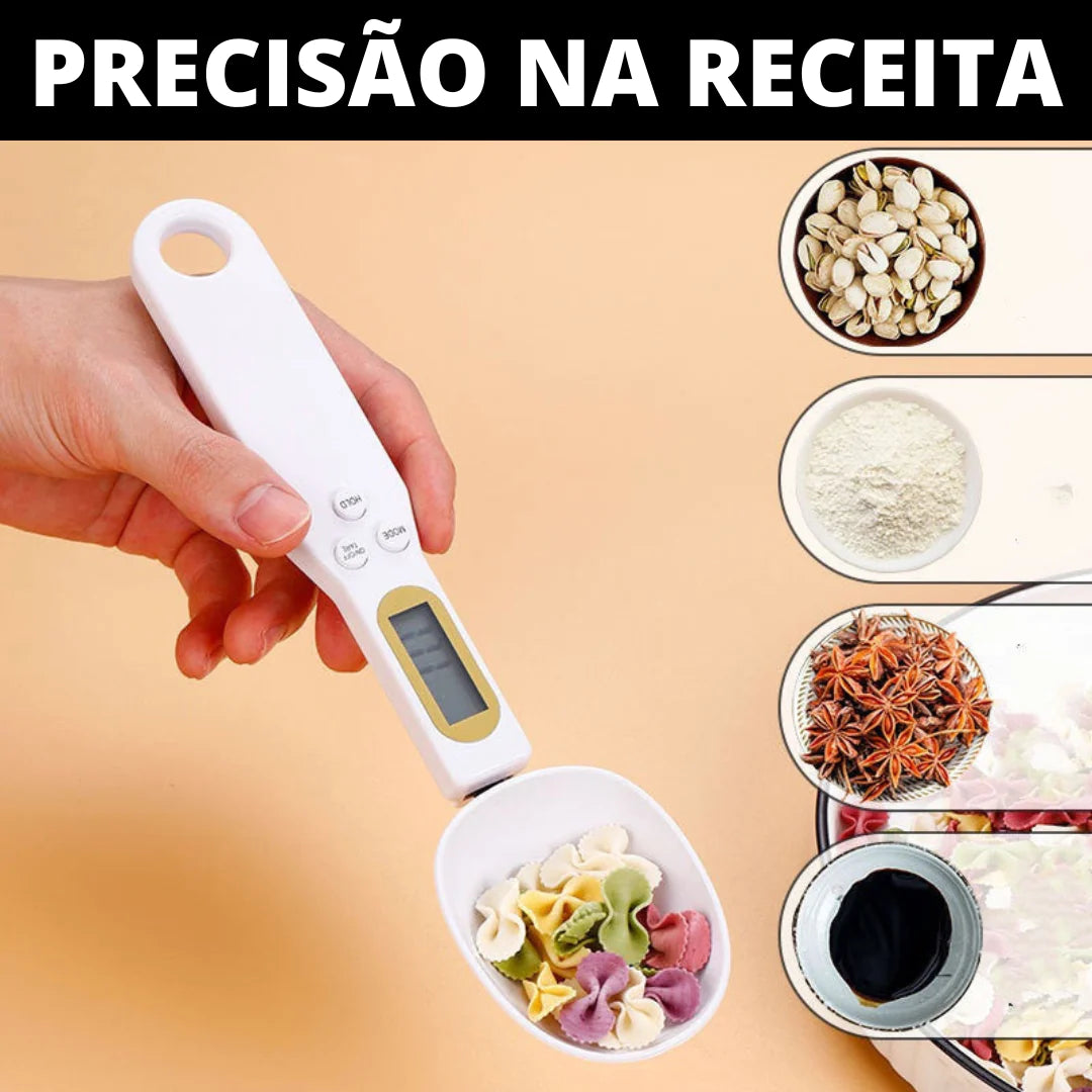 Colher Balança Digital Precisão Medidora para Cozinha